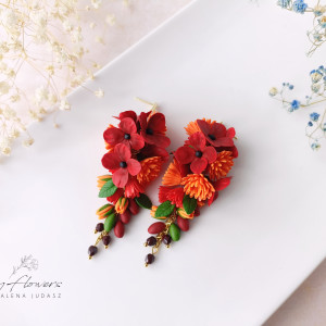 Eleganckie kolczyki w czerwonej kolorystyce