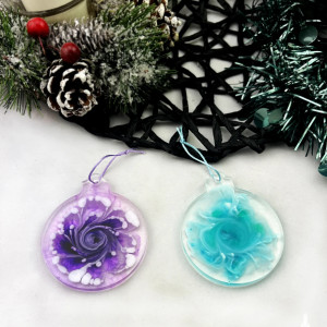 Bombki z żywicy - kwiaty