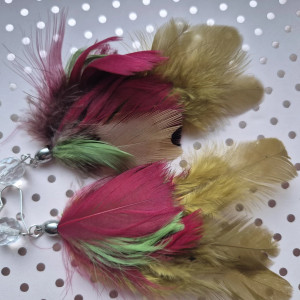 Kolczyki pióra długie cudne