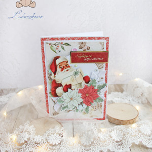 Kartka świąteczna, kartka na Boże Narodzenie, życzenia, prezent 1 GOTOWA