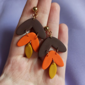 Kolczyki potrójne jesienne listki