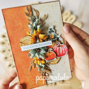 Jesienna kartka urodzinowa mały format A6