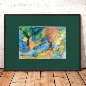 mały pejzaż do salonu, mały obraz z pejzażem, krajobraz rysunek, obraz z drzewami, ślub prezent, prezent na ślub, prezent do domu, akwarela ręcznie malowany obraz