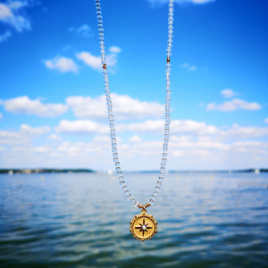 Naszyjnik Kryształ Górski Róża Wiatrów ADVENTURER