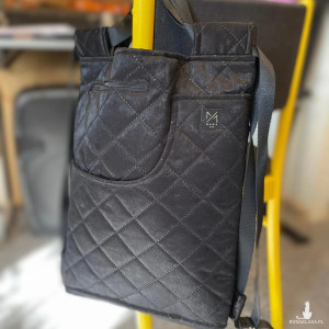 Torbo- plecak POKETÓWKA czarna połysk