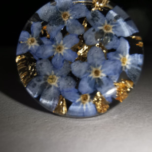 Pierścionek z niezapominajkami, niezapominajka, forget-me-nots, ring