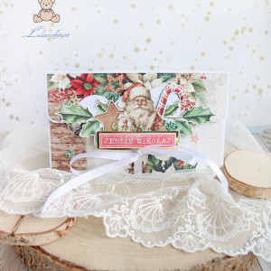 Opakowanie na voucher bon, kartka kopertówka świąteczna 1 GOTOWE