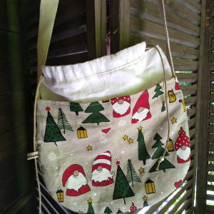 Torebka z lnu i bawełny - dla dziewczynki