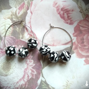 Kolczyki - kulki ceramiczne