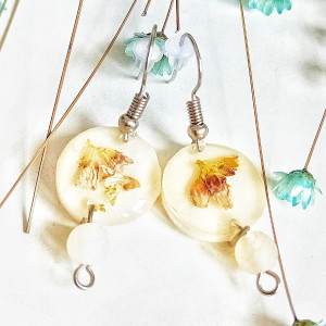 Kolczyki z Trawionym Agatem