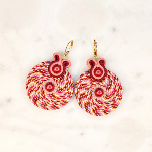 Kolczyki sutasz Swirl - czerwone