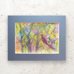 ręcznie malowany obraz 30x40, kolorowa akwarela do sypialni, nowoczesny rysunek do salonu, boho grafika na ścianę, oryginalny obrazek do domu