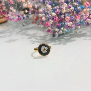 Pierścionek z kwiatem regulowany