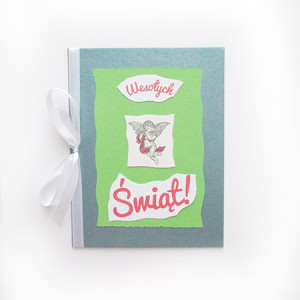 zielone kartki na Boże Narodzenie, aniołek kartka na Święta, świąteczna kartka z aniołkiem, kartki na Nowy Rok, noworoczne kartki, fajne kartki bożonarodzeniowe