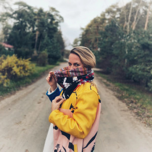 Komin patchworkowy  kolorowy unisex