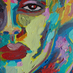 obraz ręcznie malowany portret mężczyzny