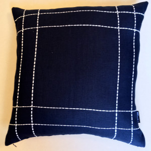 Granatowa poszewka z lnu