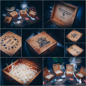 Skrzynka Drewniana Wesołych Świąt - Mikołaj - Boże Narodzenie 2024