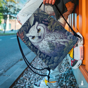 Worko-plecak z nadrukiem sowy – 100% bawełna.