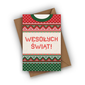 Kartka świąteczna- Wesołych Świąt