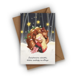 Kartka świąteczna- Świąteczne uściski, które zostają na długo