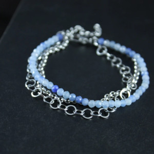 Bransoletka niebieska z awanturynów