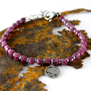 Bransoletka z rubinów z kończyną