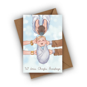 Kartka na Chrzest Święty- W dniu Chrztu Świętego