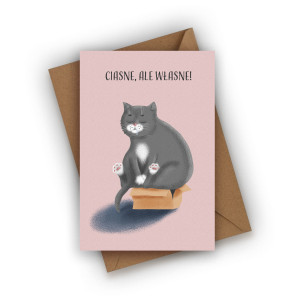 Kartka na parapetówkę- Ciasne, ale własne