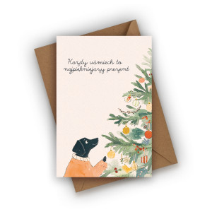 Kartka świąteczna- Każdy uśmiech to najpiękniejszy prezent