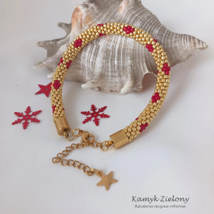 Bransoletka z gwiazdką - wykończenia ze stali chirurgicznej