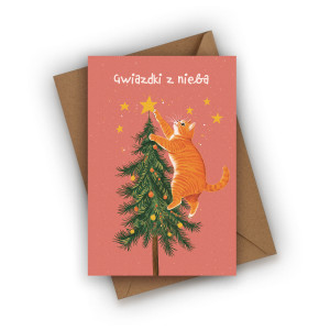 Kartka świąteczna- Gwiazdki z nieba