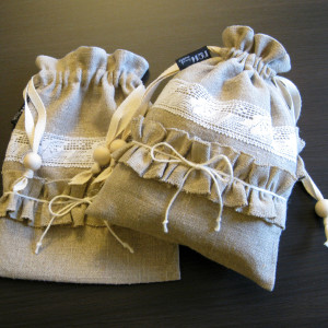 Rustykalny woreczek z lnu