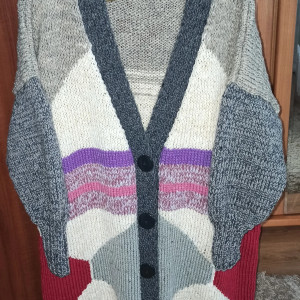 Kardigan oversize kolorowy