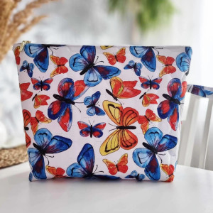 Kosmetyczka damska Organizer Fiona XL pikowane motyle