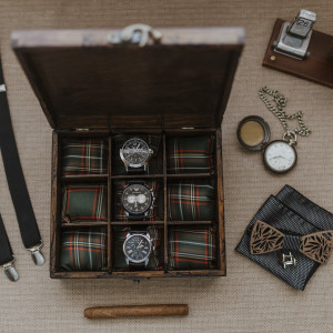 Pudełko na zegarki, bransoletki i łańcuszki, Drewniane na zegarki, bransoletki i łańcuszki