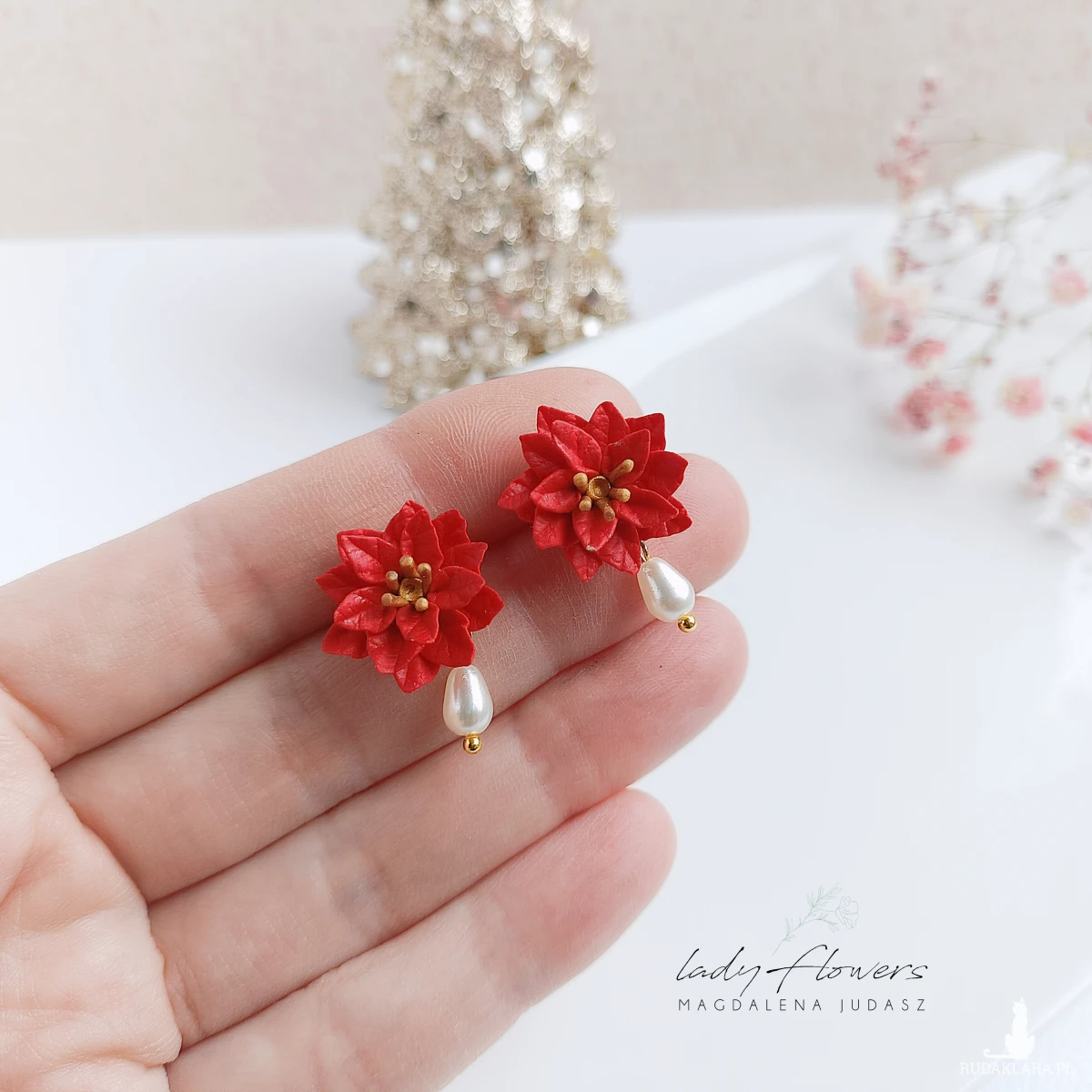 Kolczyki czerwone poisencje