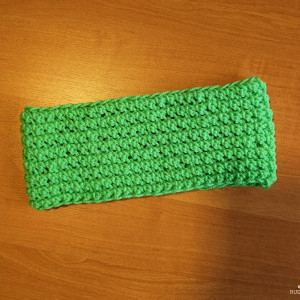 zielona opaska, rękodzieło