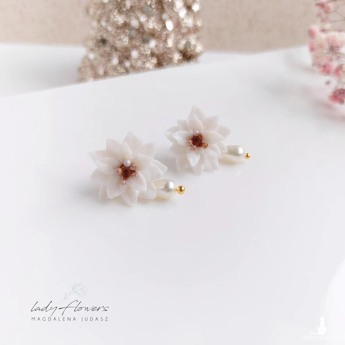 Kolczyki białe poisencje