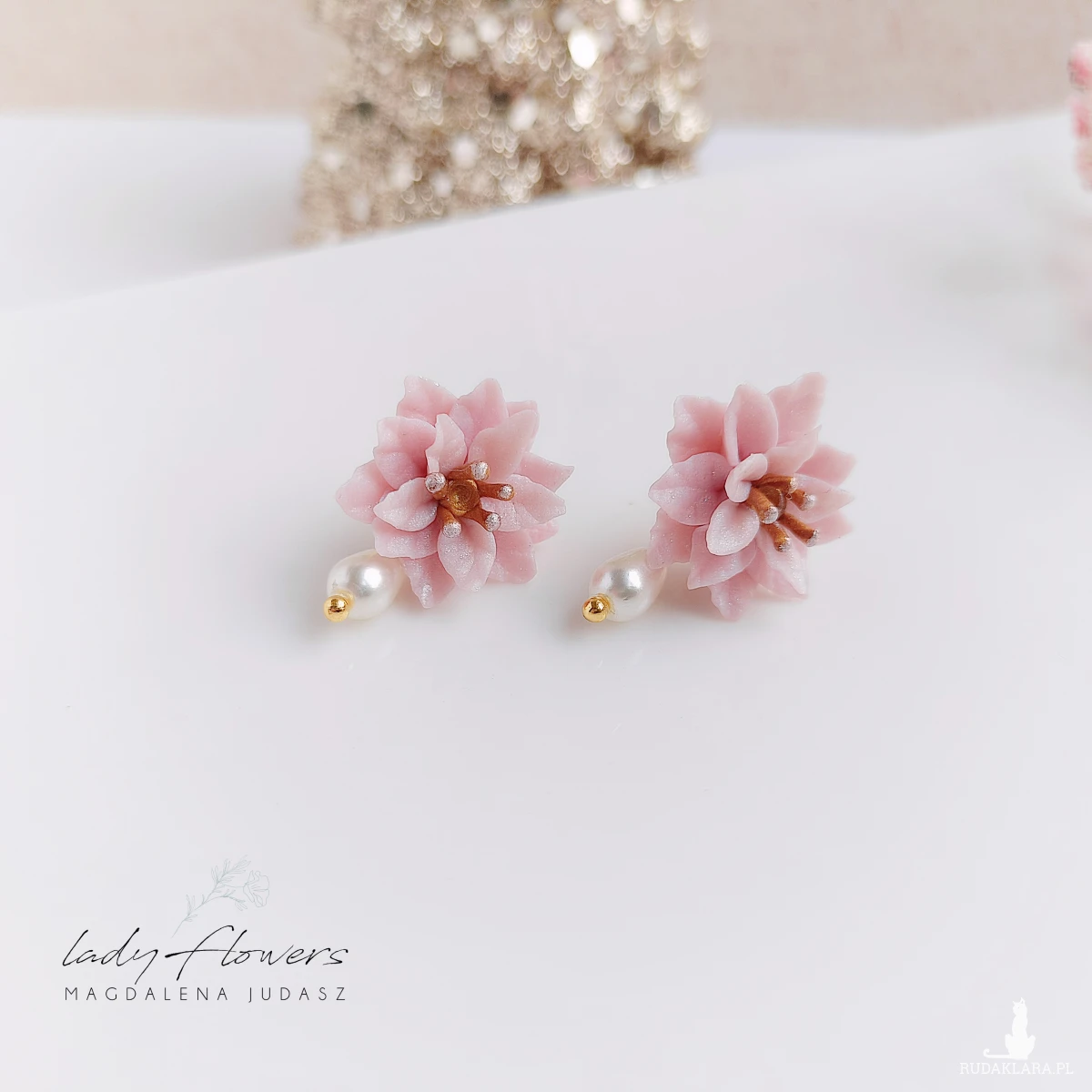 Kolczyki różowe poisencje