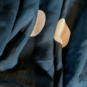 Apaszka szyfynowa w koła kółka butelkowa zieleń