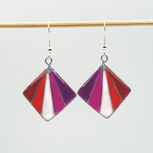 Kolczyki lesbian pride żywicy 016