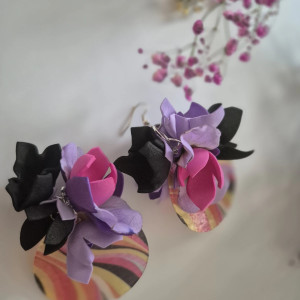 Kolczyki kwiaty  leciutkie cudne