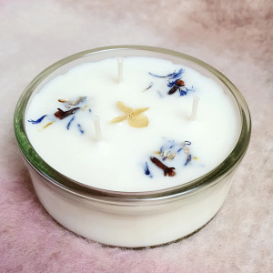 Świeca sojowa o zapachu goździków z pomarańczą, świeczka sojowa 100%