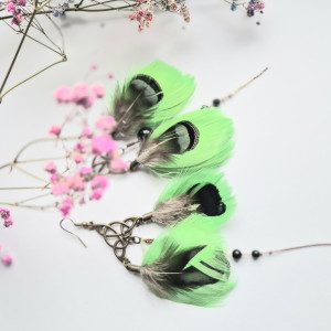 Kolczyki długie  zielone