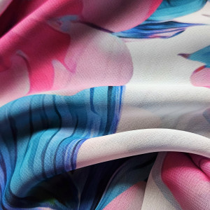 Apaszka szyfonowa w hawajskie kwiaty hibiskus