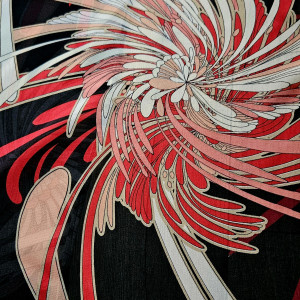 Apaszka szyfonowa w zioła polne kwiaty