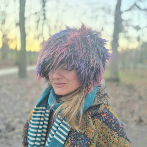 Futrzana  sztuczne futro czapka