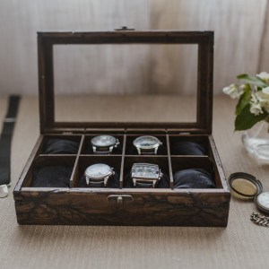 Pudełko na zegarki, bransoletki i łańcuszki, Drewniane na zegarki, bransoletki i łańcuszki