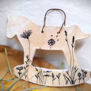 Rustykalny konik na biegunach - zawieszka